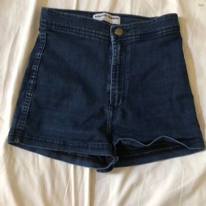 blue denim short